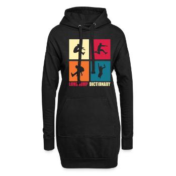 Weitsprung Lexikon Lustiges Geschenk - Hoodie-Kleid - Schwarz - Vorne