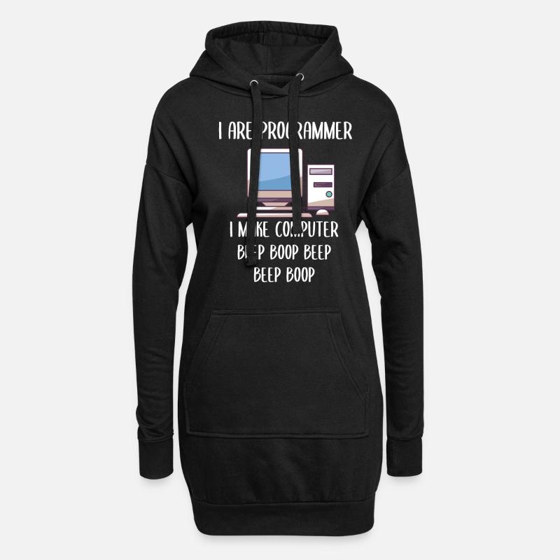I Are Programmer Programming - Hoodie-Kleid - Schwarz