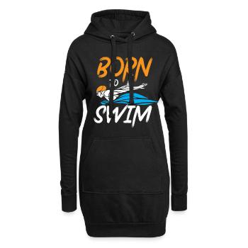 schwimmer schwimmen geschenkidee wasser schwimmbad - Hoodie-Kleid - Schwarz - Vorne
