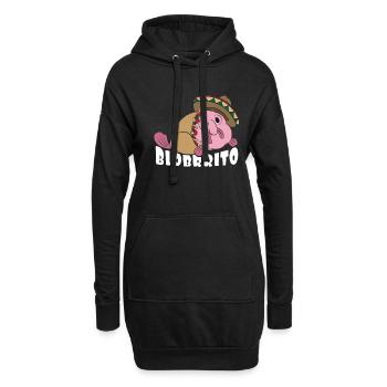 Blobfisch Mexiko Burrito Mexikanisches Essen Fisch - Hoodie-Kleid - Schwarz - Vorne