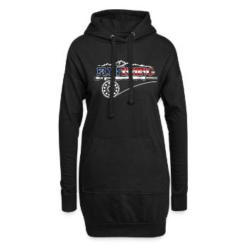 Fliegen Fischen Fly Fishing in Amerika für - Hoodie-Kleid - Schwarz - Vorne