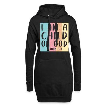 Christen christliche Bibel Gott Geschenk Gläubig - Hoodie-Kleid - Schwarz - Vorne