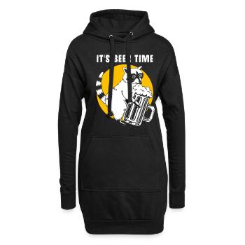 Alcool de bière de raton laveur - Sweat-shirt à capuche long Femme - noir - Devant