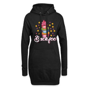 Backfee Bäcker Hobbybäcker Cupcake Muffin Torten - Hoodie-Kleid - Schwarz - Vorne