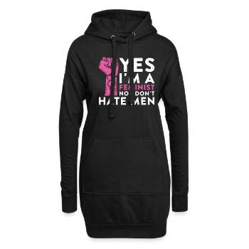 Feminismus Frauenpower Feminist - Hoodie-Kleid - Schwarz - Vorne