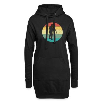 Arpenteur-géomètre cadeau vintage rétro - Sweat-shirt à capuche long Femme - noir - Devant