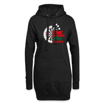 Dart - Hoodie-Kleid - Schwarz - Vorne