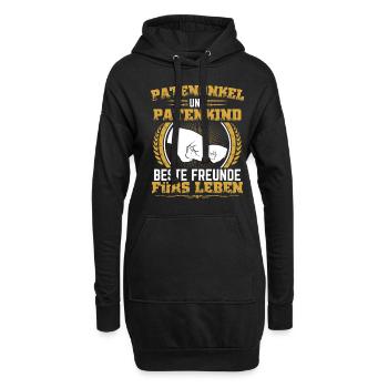 Patenonkel Patenkind Geschenk Taufpate Pate Onkel - Hoodie-Kleid - Schwarz - Vorne