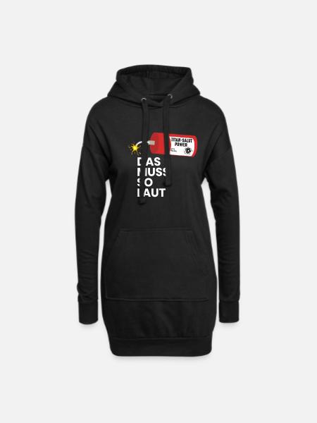 Das Muss So Laut Böller Titan Salut Feuerwerk Pyro - Hoodie-Kleid - Schwarz