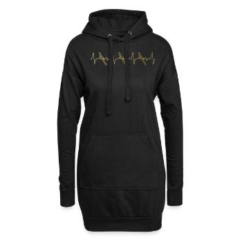 Posaune Geschenk - Hoodie-Kleid - Schwarz - Vorne