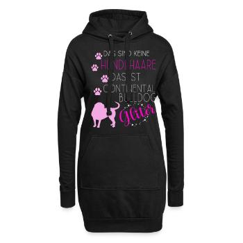 Continental Bulldog Conti Bulldoggen Hunde - Hoodie-Kleid - Schwarz - Vorne