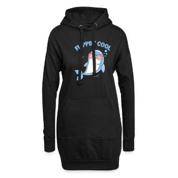 Delfin - Hoodie-Kleid - Schwarz - Vorne