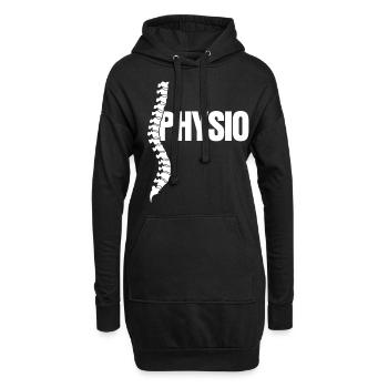 Physio & Physiotherapeut - Wirbelsäule - Hoodie-Kleid - Schwarz - Vorne
