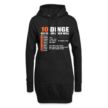 10 DINGE DIEICH IM LEBEN WILL - KOI - Hoodie-Kleid - Schwarz - Vorne