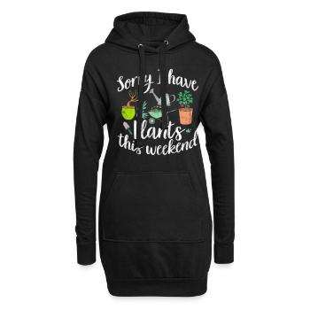jardinier - Sweat-shirt à capuche long Femme - noir - Devant