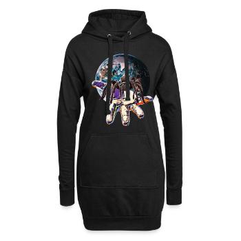 Vogelspinnen - Hoodie-Kleid - Schwarz - Vorne