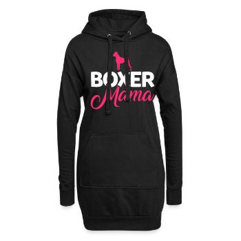 Boxer Hunde Mama Mutter Muttertag Geschenk - Hoodie-Kleid - Schwarz - Vorne