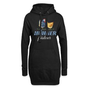 Hühner Flüsterer - Huhn Hühnerhalter Spruch - Hoodie-Kleid - Schwarz - Vorne