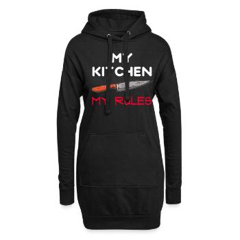 Kochen - Koch - Küche - Chef - Hoodie-Kleid - Schwarz - Vorne