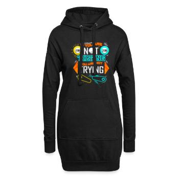 Retro Pinball Trying Tilting Flipperautomat Arcade - Hoodie-Kleid - Schwarz - Vorne