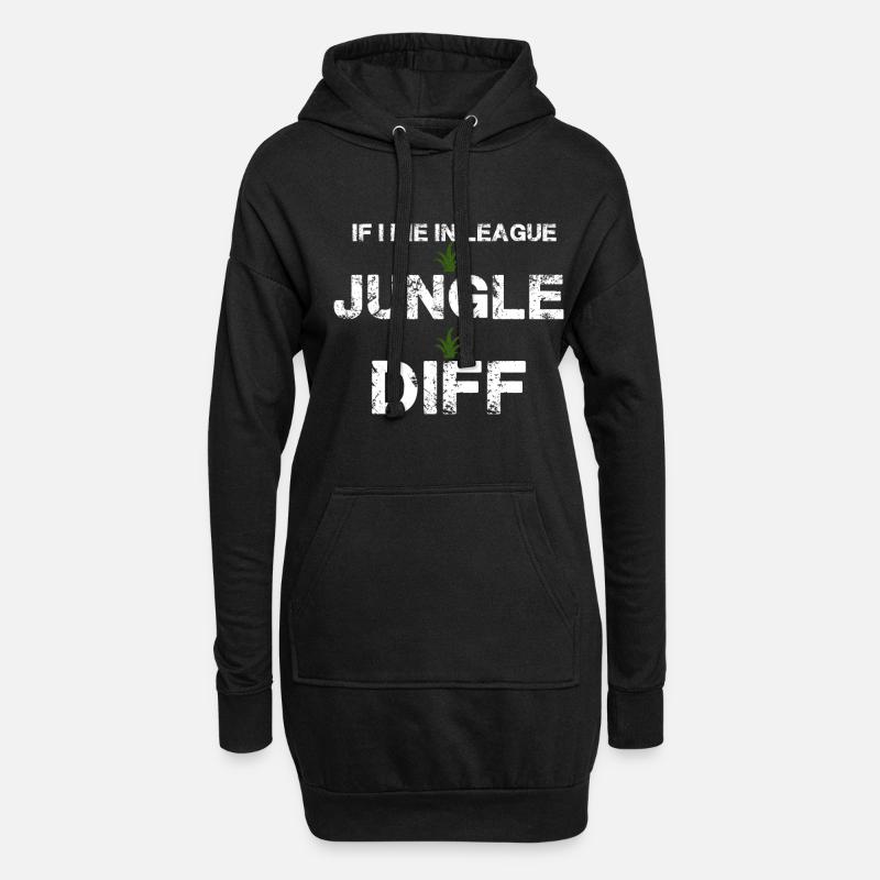 jungle difference League be a legend - Hoodie-Kleid - Schwarz