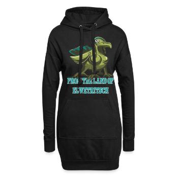 Du pays d'Elwetritsch - Sweat-shirt à capuche long Femme - noir - Devant