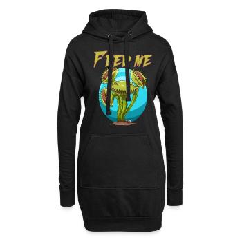 Feed Me Dionaea für einen Pflanzen Liebhaber und - Hoodie-Kleid - Schwarz - Vorne