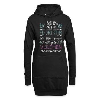 Schöner Floristik Spruch für Gärtnerin Geschenk - Hoodie-Kleid - Schwarz - Vorne