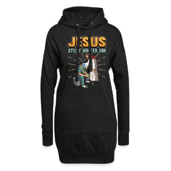 Jesus Krankenschwester Arzt Pflegekraft Geschenk - Hoodie-Kleid - Schwarz - Vorne