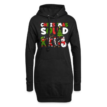 Christmas Squad Funny Xmas Tree Dabbing Santa Elfe - Sweat-shirt à capuche long Femme - noir - Devant