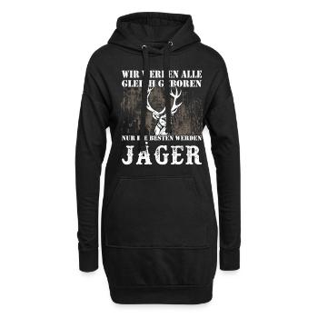 Nur Die Besten Werden Jäger - Hoodie-Kleid - Schwarz - Vorne
