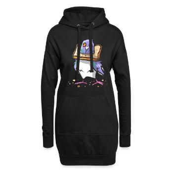 Colombe drôle avec du pain - oiseau chuchoteur colombes - Sweat-shirt à capuche long Femme - noir - Devant