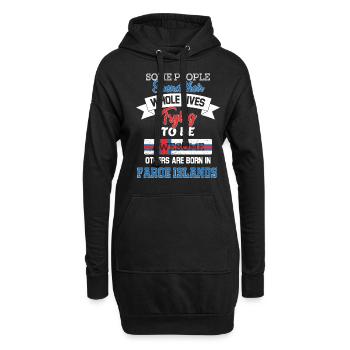 Né aux îles Féroé - Sweat-shirt à capuche long Femme - noir - Devant