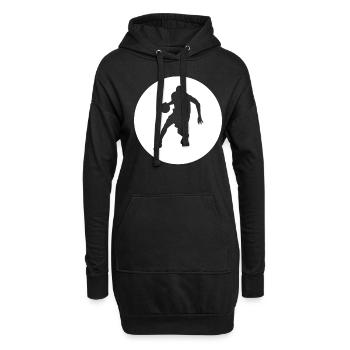 Basketball - Hoodie-Kleid - Schwarz - Vorne