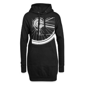 Fahrrad Rennrad Puls - Hoodie-Kleid - Schwarz - Vorne