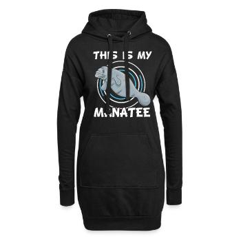 This is my Manatee chubby mermaids Seekuh Seekühe - Hoodie-Kleid - Schwarz - Vorne