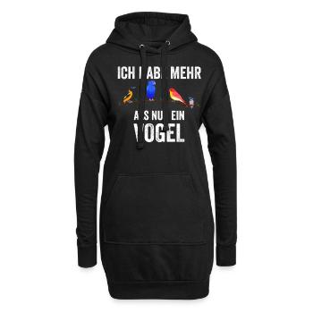 Vogel Papagei Vogelhalter Vogelliebhaber Geschenk - Hoodie-Kleid - Schwarz - Vorne