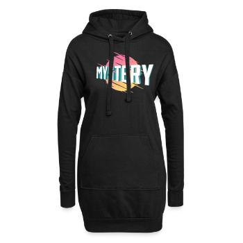 Rätsel - Hoodie-Kleid - Schwarz - Vorne