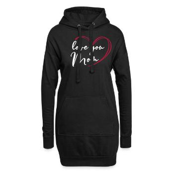 Mama Ich liebe dich - Hoodie-Kleid - Schwarz - Vorne