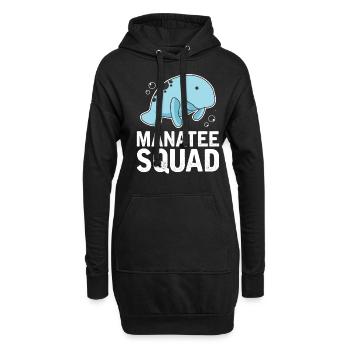 Manatee Squad chubby mermaids Seekuh Seekühe - Hoodie-Kleid - Schwarz - Vorne