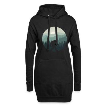 Bigfoot forêt de montagne Sasquatch fan - Sweat-shirt à capuche long Femme - noir - Devant