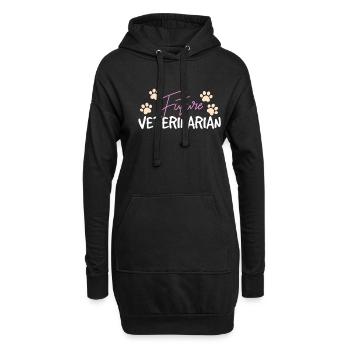 Tierarzt Tierarzt Geschenke Tiere Tierarztpraxis - Sweat-shirt à capuche long Femme - noir - Devant