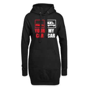 Cadeau paramédical - Sweat-shirt à capuche long Femme - noir - Devant