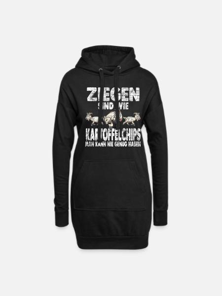 Ziege Lamm Zioegenbock Steinbock Bauer Landwirt Ge - Hoodie-Kleid - Schwarz