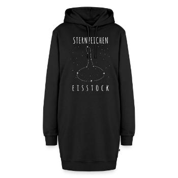 Stockschießen lustiger Witz mit Sternen - Hoodie-Kleid - Schwarz - Vorne