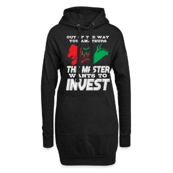 Investieren an der Börse in Aktien - Hoodie-Kleid - Schwarz - Vorne