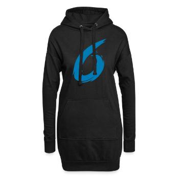 Zahl 6 - Hoodie-Kleid - Schwarz - Vorne