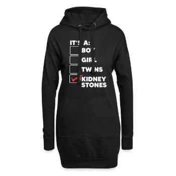 Nierensteine Organ Niere Nieren Steine Patient - Hoodie-Kleid - Schwarz - Vorne