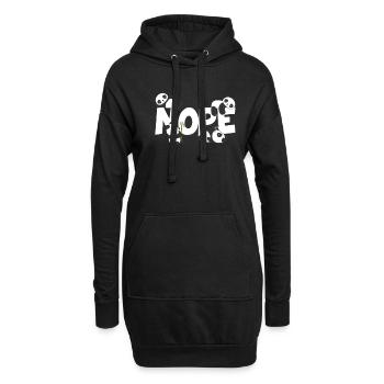Panda Nope Lazy Chiller - Hoodie-Kleid - Schwarz - Vorne