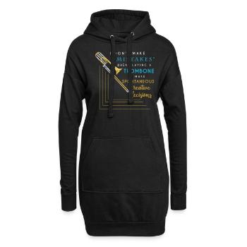 Posaune Musiker - Hoodie-Kleid - Schwarz - Vorne